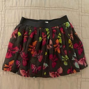 Girls grey skort with bows